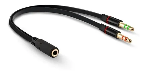 ADAPTADOR CABLE AUDIO MPLUG 3.5 H A 2 MPLUG M