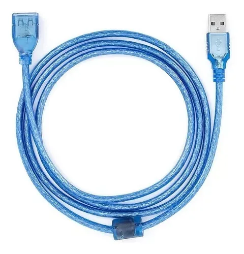 Alargue Cable Usb 2.0 Mallado 1.5 Mtrs Macho Hembra Filtro