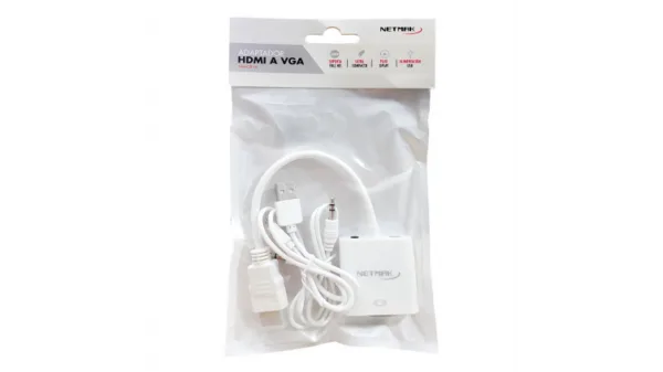 NETMAK NM-C81A CONVERSOR HDMI A VGA+3.5 AUDIO - Imagen 2