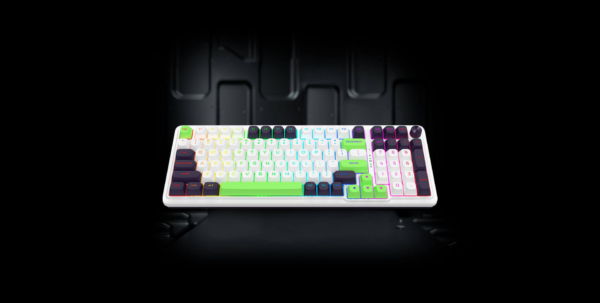 TECLADO INALAMBRICO 3 EN 1 REDRAGON EISA WHITE AND BLACK K686WB-RGB-PRO - Imagen 2