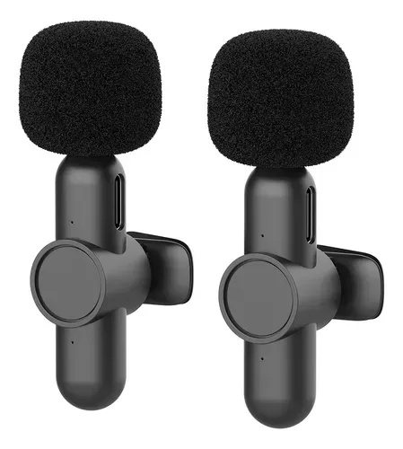 2 Micrófonos Corbatero Inalambrico Soul Con Bateria Celular Color Negro usb c
