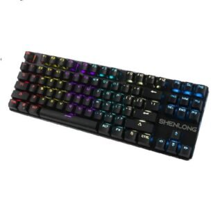 Teclado Mecánico Rainbow Compacto Gaming Shenlong SMK5900SB Switch Blue USB 87 Teclas