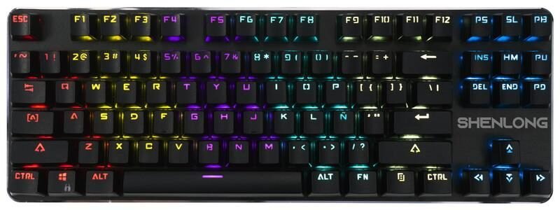 Teclado Mecánico Rainbow Compacto Gaming Shenlong SMK5900SB Switch Blue USB 87 Teclas - Imagen 2