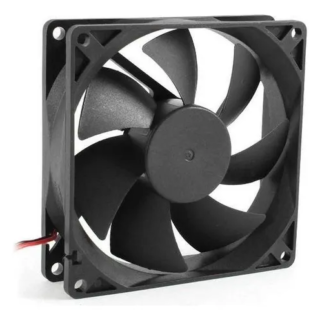 Cooler Fan Ventilador 80 X 80 12v Molex Gabinete Negro