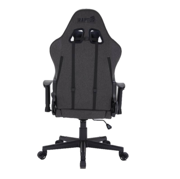 SILLA GAMER RAPTOR THRONE R1 TELA NEGRA EST METALICA H/ 130kg - Imagen 2