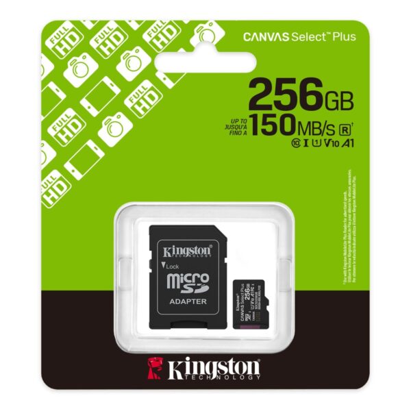 TARJETA DE MEMORIA KINGSTON CANVAS SELECT PLUS 256GB