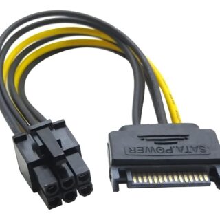 CALBE ADAPTADOR ALIMENTACION SATA A CONECTOR 6 PIN 15CM PCI