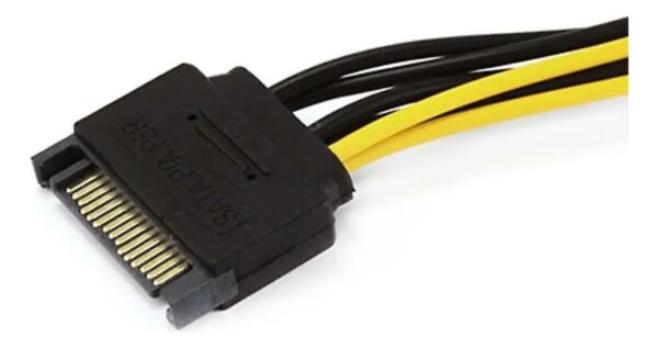 CALBE ADAPTADOR ALIMENTACION SATA A CONECTOR 6 PIN 15CM PCI - Imagen 2