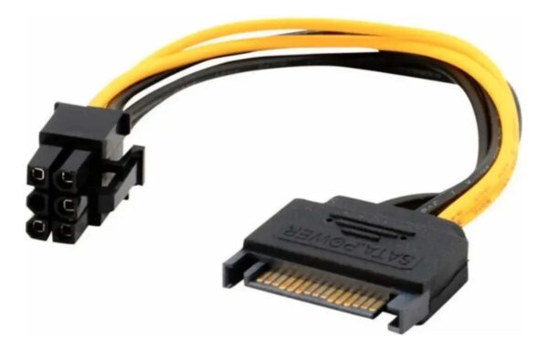 CALBE ADAPTADOR ALIMENTACION SATA A CONECTOR 6 PIN 15CM PCI - Imagen 4