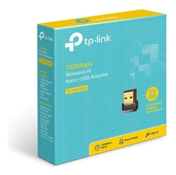 PLACA DE RED TP-LINK TL-WN725N NANO USB N 150 MBPS - Imagen 2