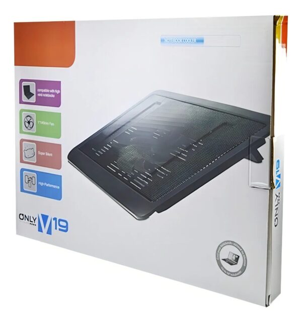 BASE NOTEBOOK 1 COOLER LED 13" A 17" INCLINABLE - Imagen 2