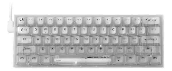 TECLADO GAMER REDRAGON FIZZ RGB TRANSPARENTE - Imagen 2
