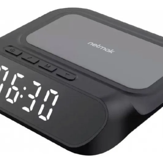 RELOJ DESPERTADOR DIGITAL / CARGADOR INALAMBRICO NETMAK