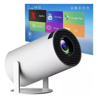 Proyector Led Smart Android 11 Fhd 4500 Lumenes Wifi Bt Color Blanco