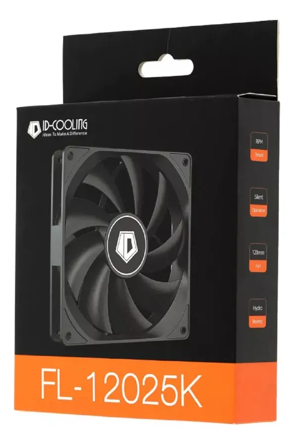 Cooler Gabinete 120mm Id-cooling Fl-12025k Super Silencioso Led Sin Leds - Negro - Imagen 4