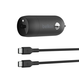 Cargador para coche USB-C de 30 W + cable USB-C a USB-C BELKIN