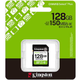MEMORIA SD KINGSTON 128GB CLASE 10 CANVAS SELECT PLUS