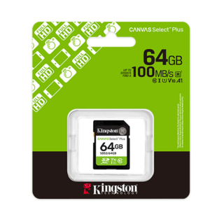 MEMORIA SD KINGSTON 64GB CLASE 10 CANVAS SELECT PLUS