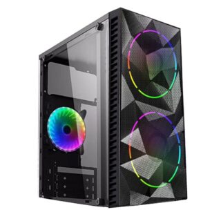 Shure Gabinete Gamer Micro ATX-133 Sin fuente 3Fans Negro