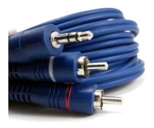 Cable Auxiliar De Audio Miniplug 3,5 A 2 Rca 2M Alta Calidad
