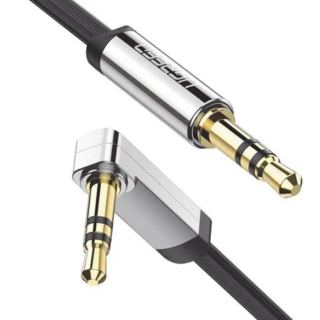 Cable Auxiliar Plano 2m Negro Conector 3.5mm A 3.5mm Ugreen