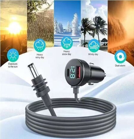 CARGADOR 12V+CABLE STARLINK MINI CON CABLE 5 MTS - Imagen 3