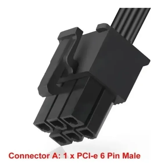 Cable Para Fuente Modular Pcie 6pin Molex Gigabyte Redragon - Imagen 2