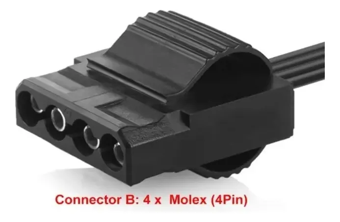 Cable Para Fuente Modular Pcie 6pin Molex Gigabyte Redragon - Imagen 3