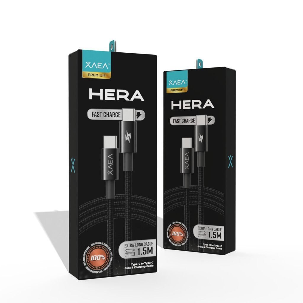 CABLE TIPO C TIPO C HERA – XAEA – NEGRO/DORADO MODX-105 - Imagen 2