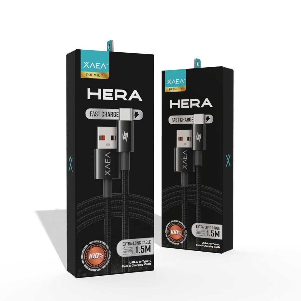 CABLE USB TIPO C HERA – XAEA – NEGRO MODX-101 - Imagen 2