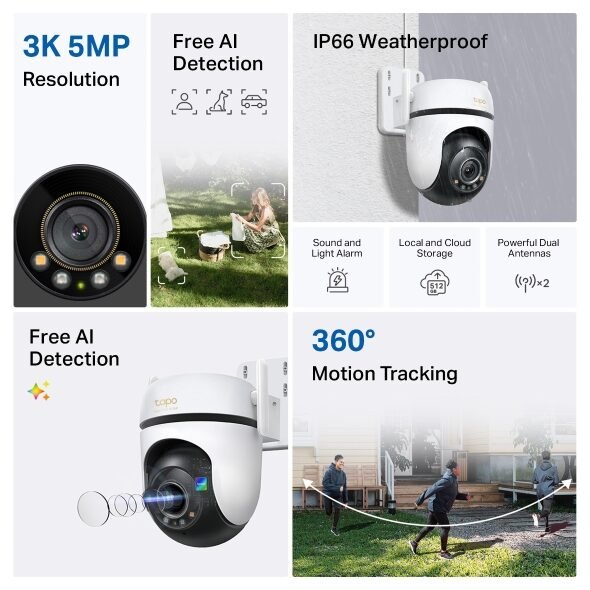CAMARA IP TP-LINK TAPO C530WS 3K QHD EXT PTZ - Imagen 5
