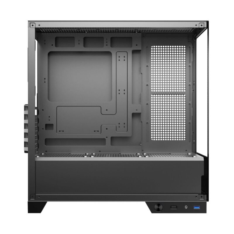 Gabinete Raptor Thunder Strike TG x2 Mid-Tower RGB Fan x1 Black - Imagen 3
