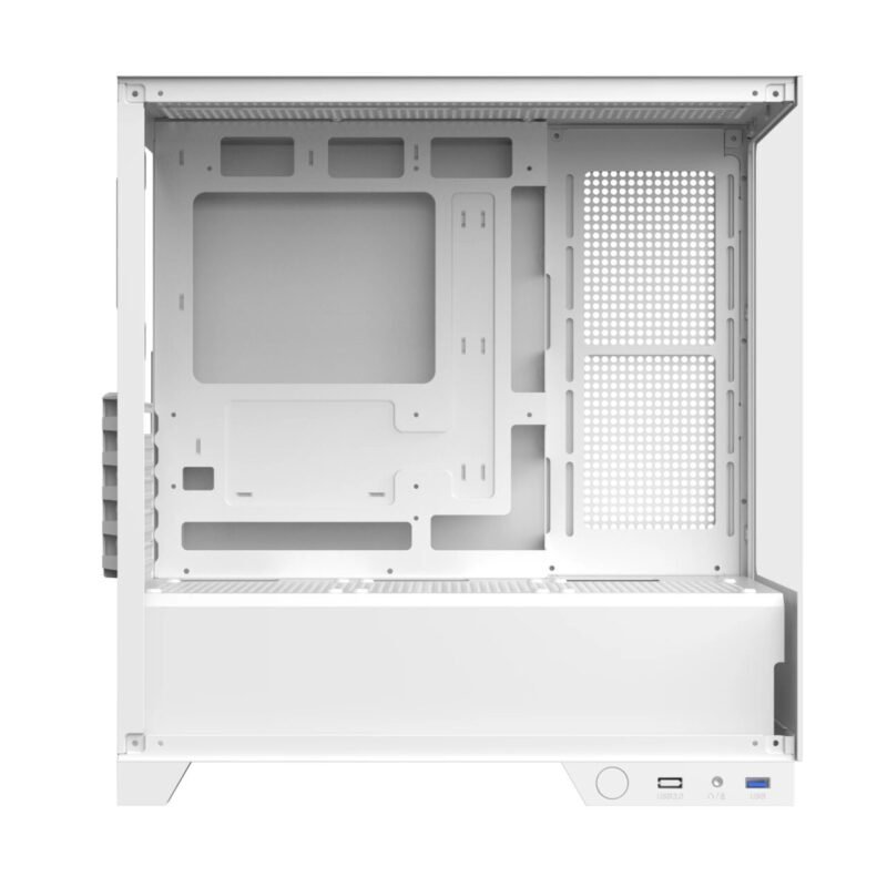 Gabinete Raptor Thunder Strike TG x2 Mid-Tower RGB Fan x1 WHITE - Imagen 3