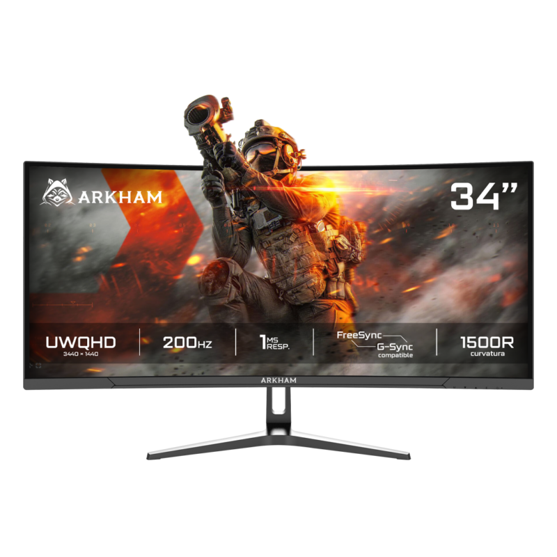 MONITOR 34 ARKHAM CURVO R1500 200HZ VA UWQHD 1MS