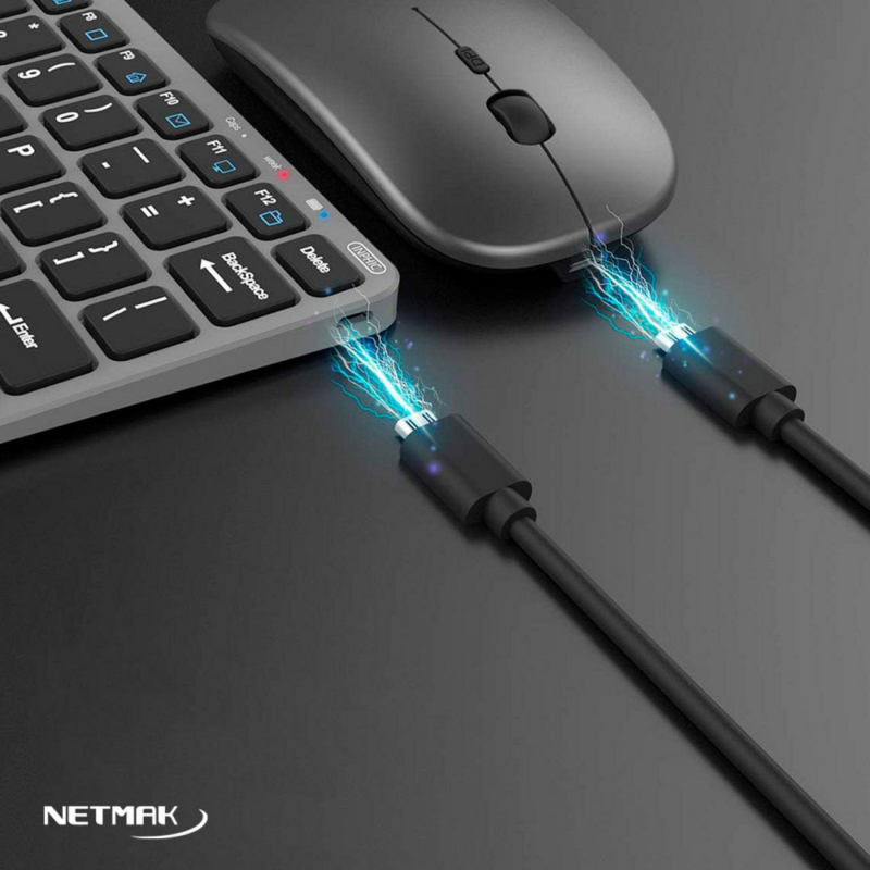 TECLADO Y MOUSE NETMAK INALAMBRICO + BT NM-KB530 - Imagen 2