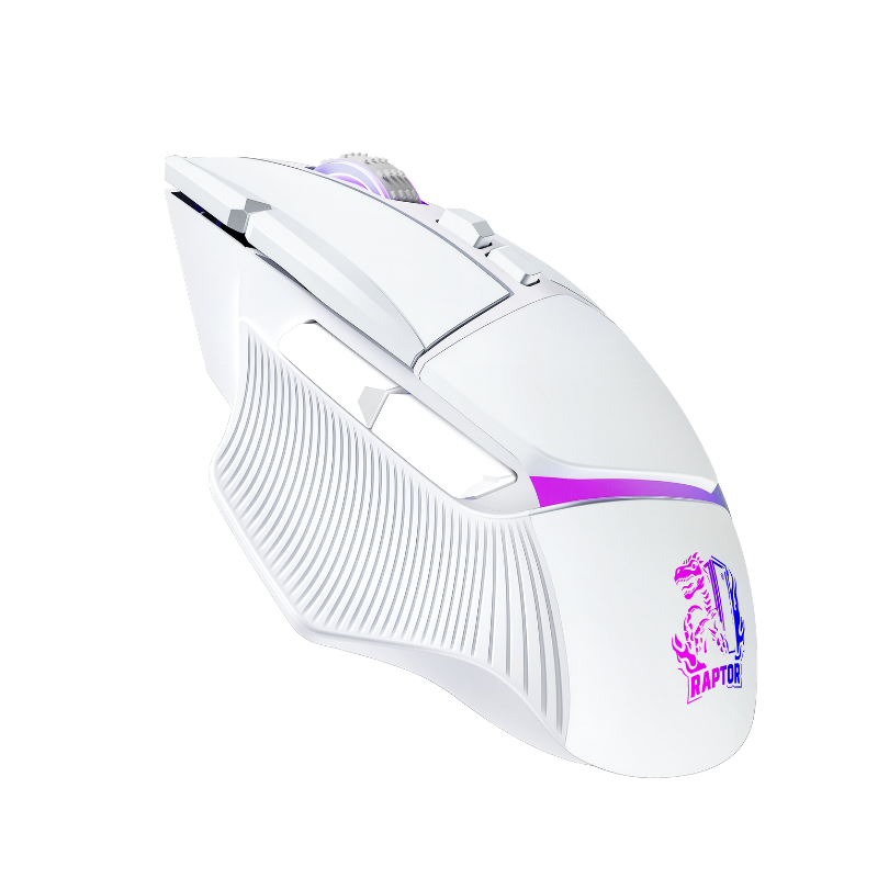 Mouse Gamer Raptor Storm Grip 9 botones 8000dpi retroiluminado White - Imagen 2