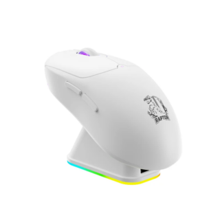 Mouse Gamer Raptor Storm Grip Wireless 4 botones 24000dpi c/base cargadora White