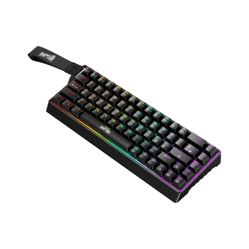 Teclado Gamer Raptor Fireclaw M68 Magnetico RGB Switch Red Outemu - Imagen 4