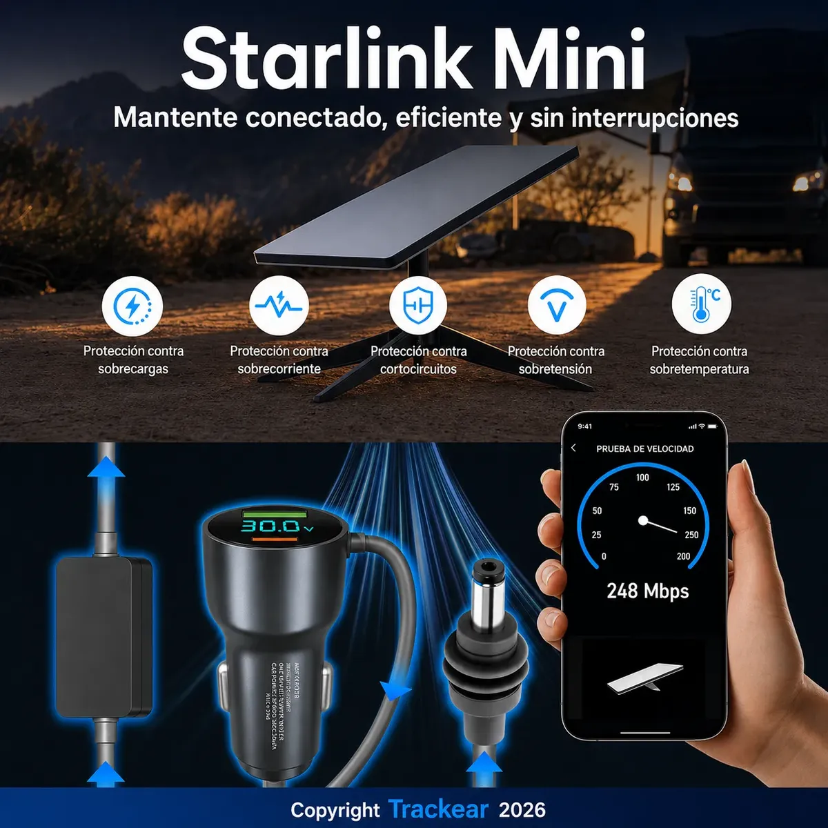 Adaptador 12 A 30volts Para Starlink Mini - Imagen 2